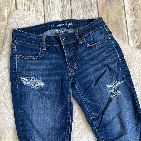 American Eagle Distressed Super Stretch Jeggings - Picture 3 of 11
